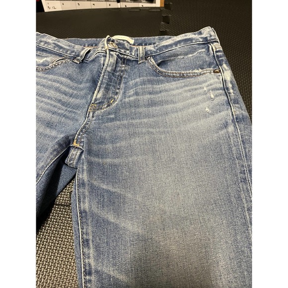 MOUSSY VINTAGE HOWA Japan made Comfort Light blue Distressed Jeans size 28 - Picture 2 of 10